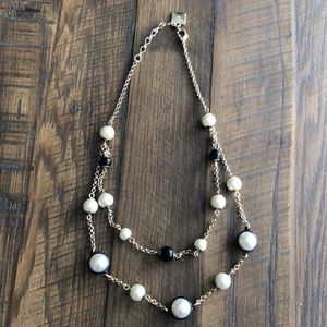Anne Klein black and white pearl necklace